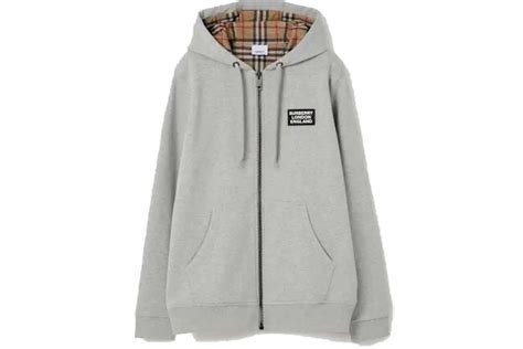 holts burberry men hoodie|BURBERRY Cotton Blend Zip Hoodie .